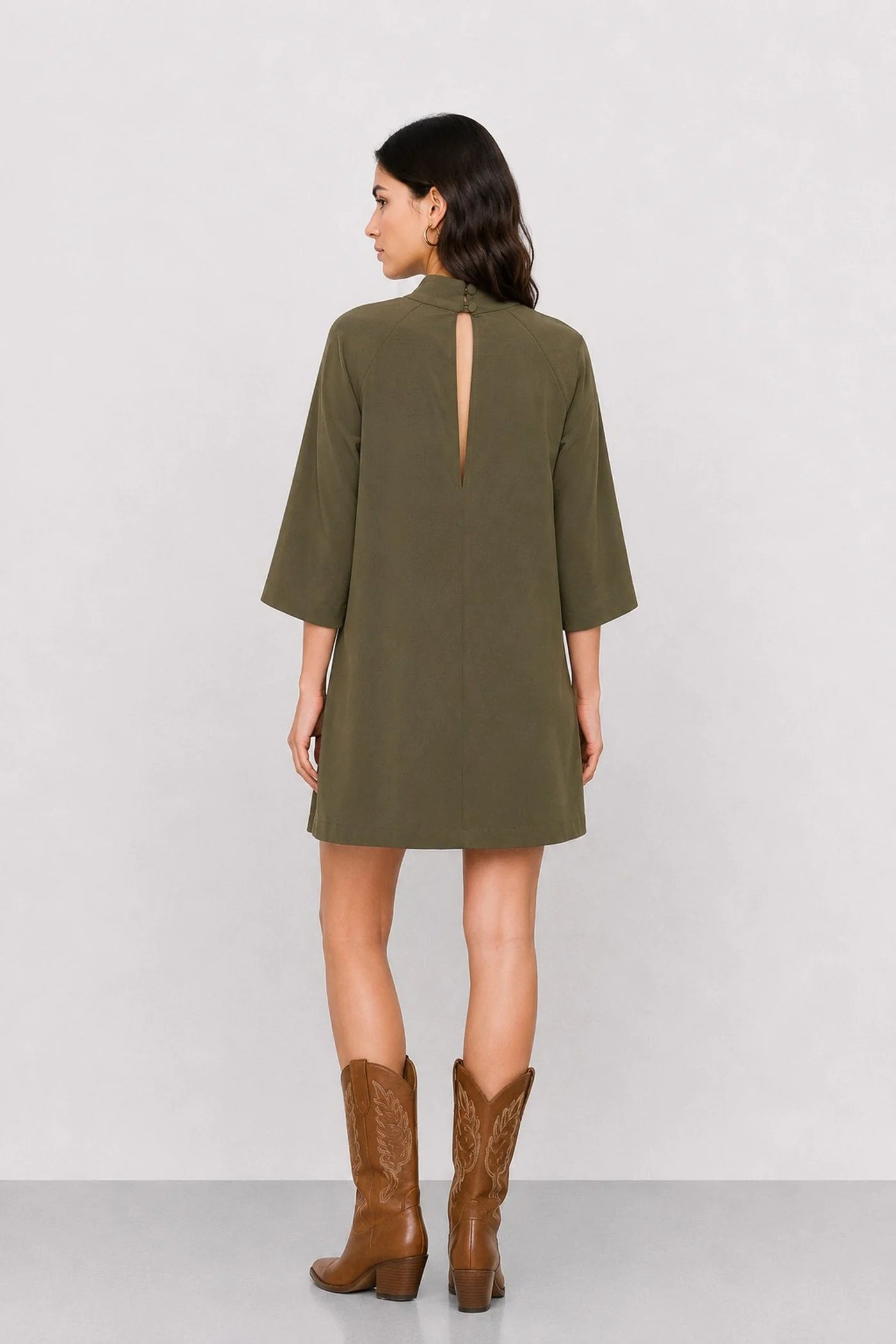 Dress with a front cutout