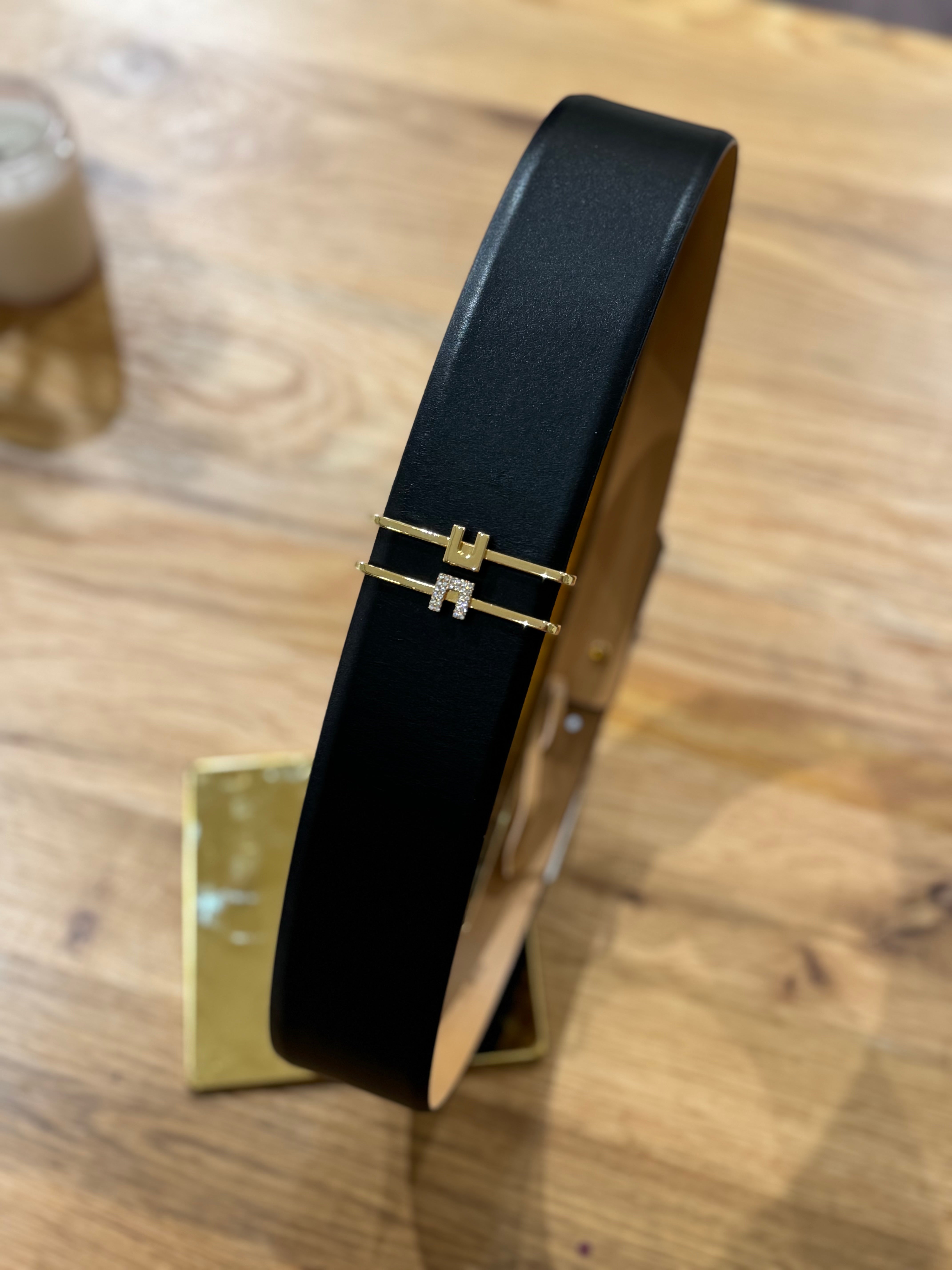 WAIST BELT WITH CRYSTAL LETTER