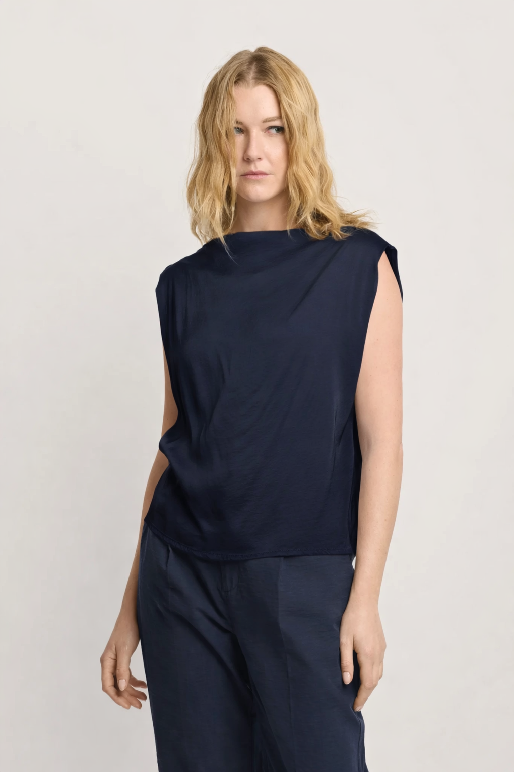 Wide shouldered blouse