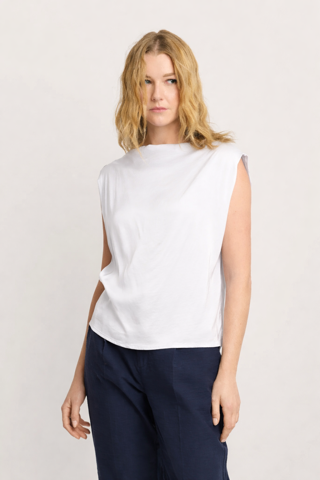 Wide shouldered blouse