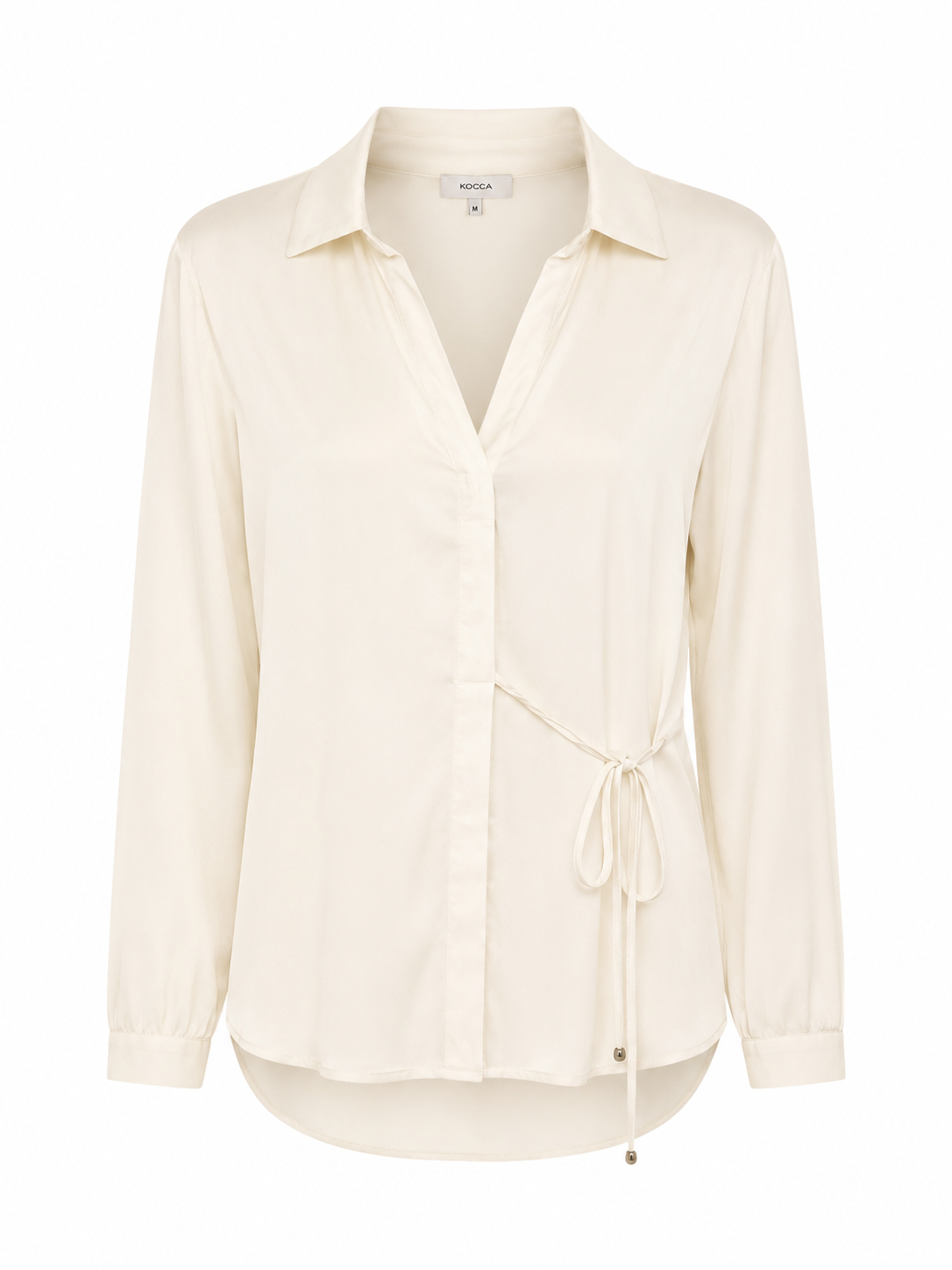 Wrap blouse with a side tie