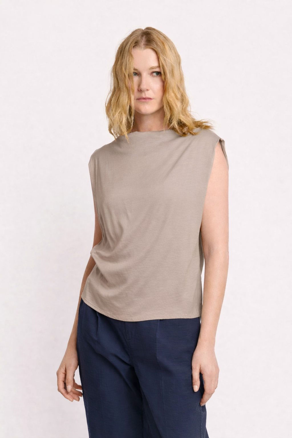 Wide shouldered blouse
