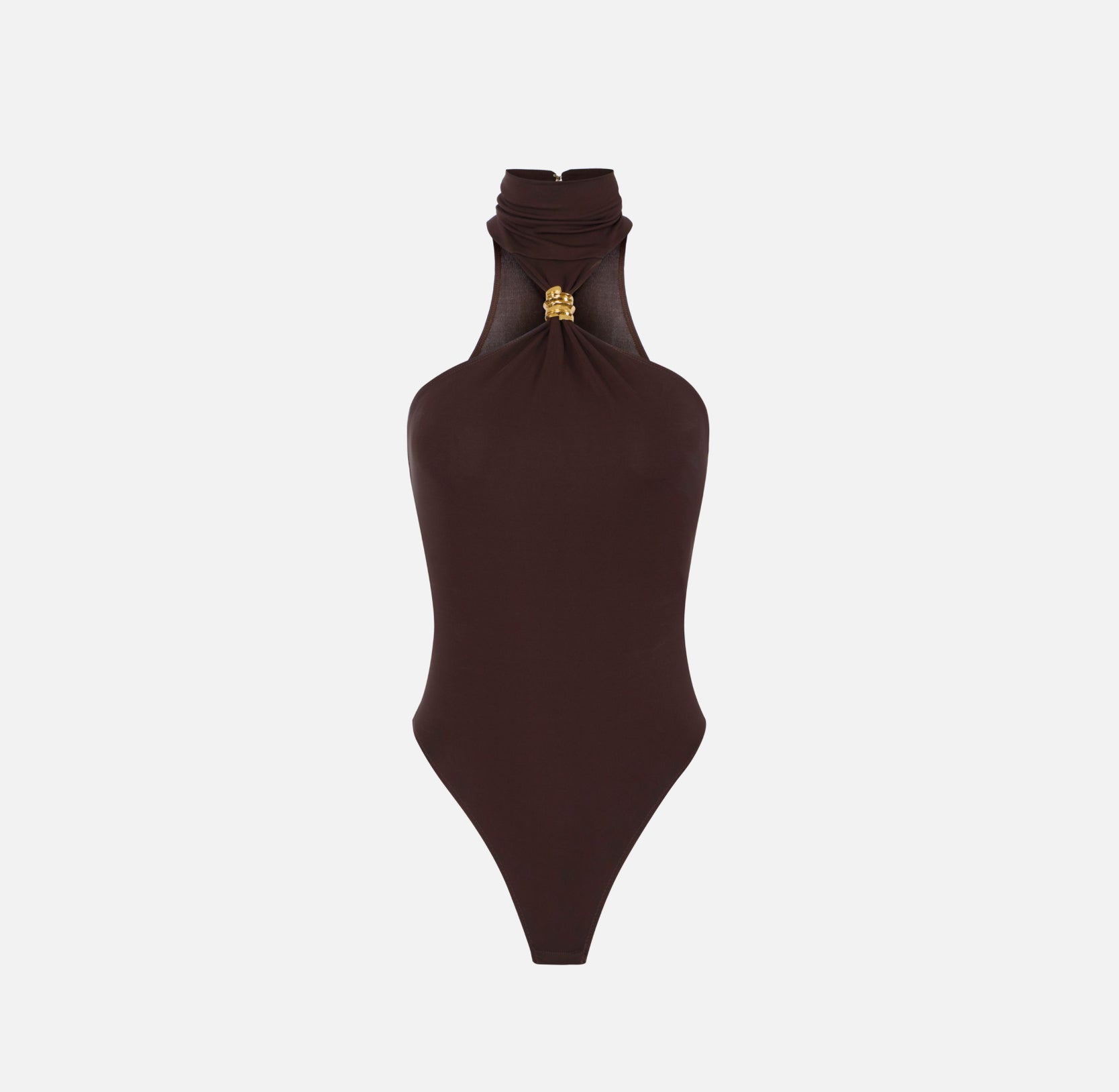 Bodysuit in crêpe jersey fabric with jewel detail