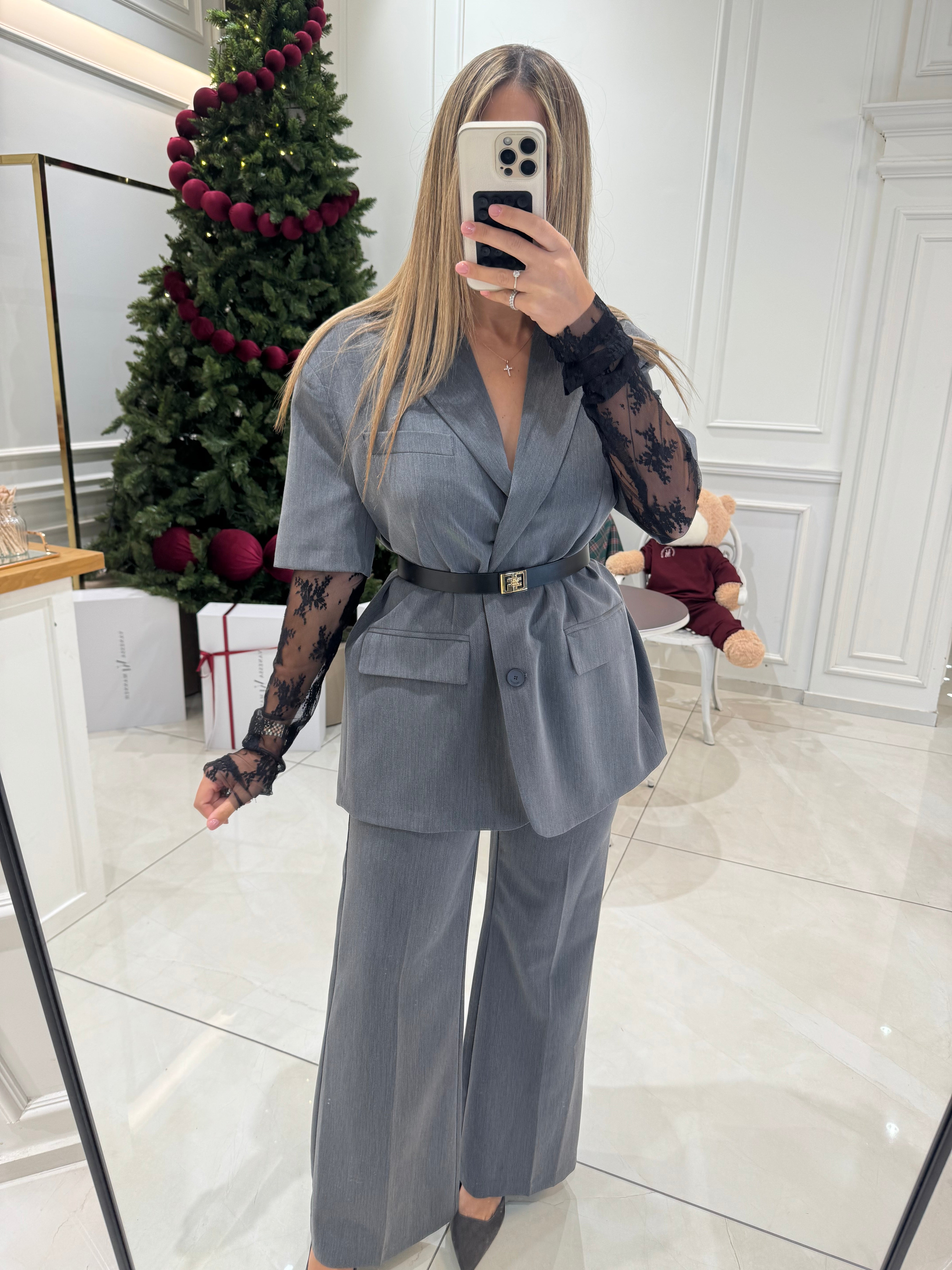 Short Sleeve Blazer Suit