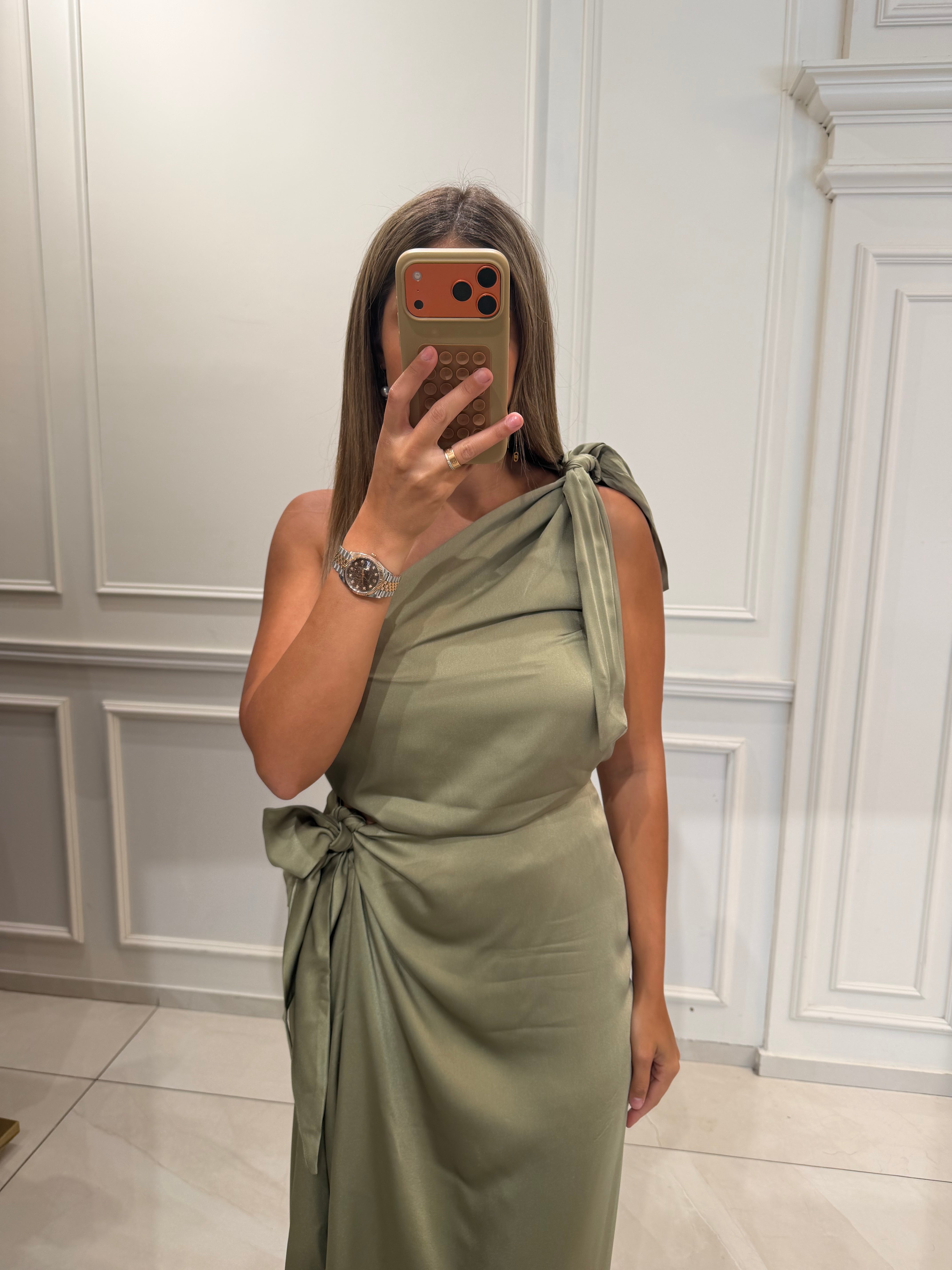 Satin One Shoulder Top