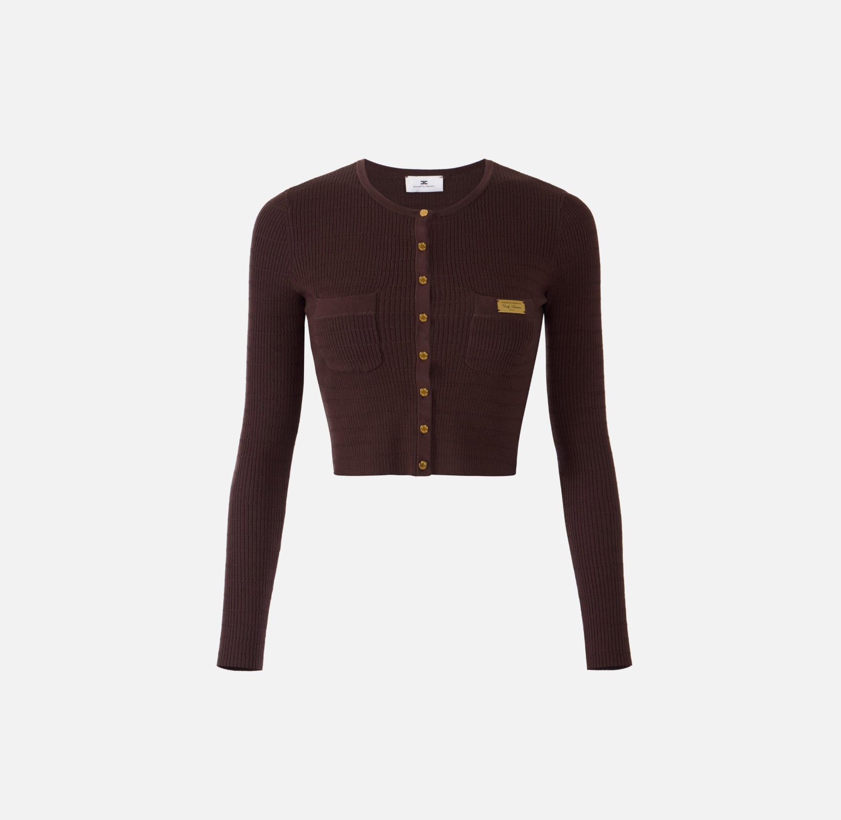 Micro-braided knit cardigan