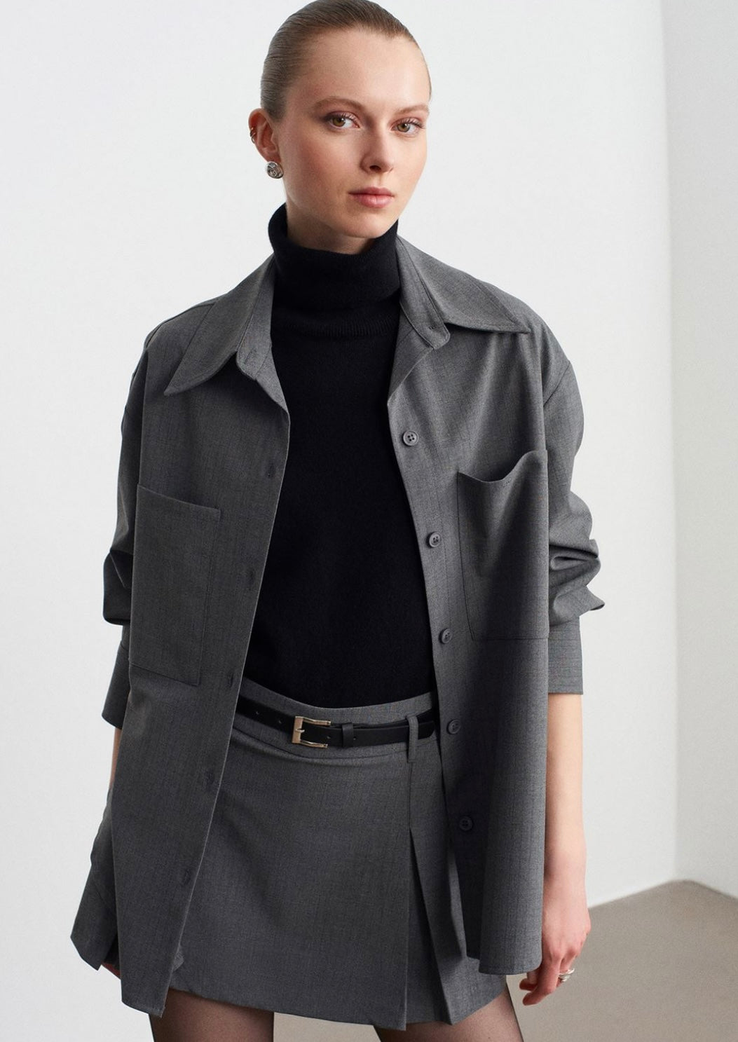 Gray Oversized Shirt