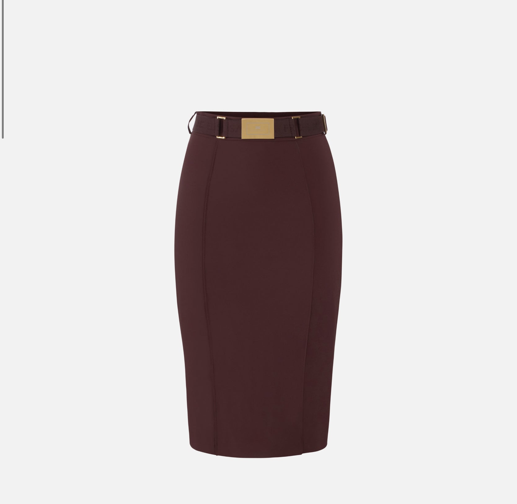 Skirt in technical bi-elastic fabric with belt