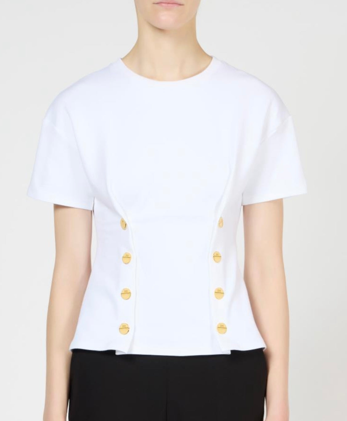 T-shirt with Gold Buttons