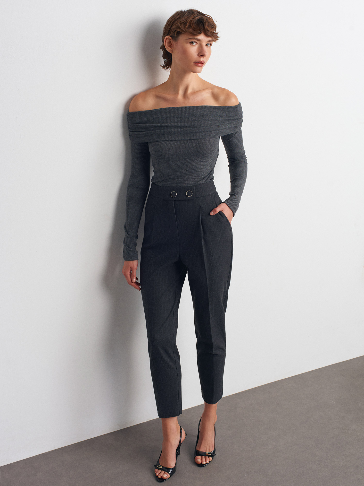 Black Pants with 2 Buttons