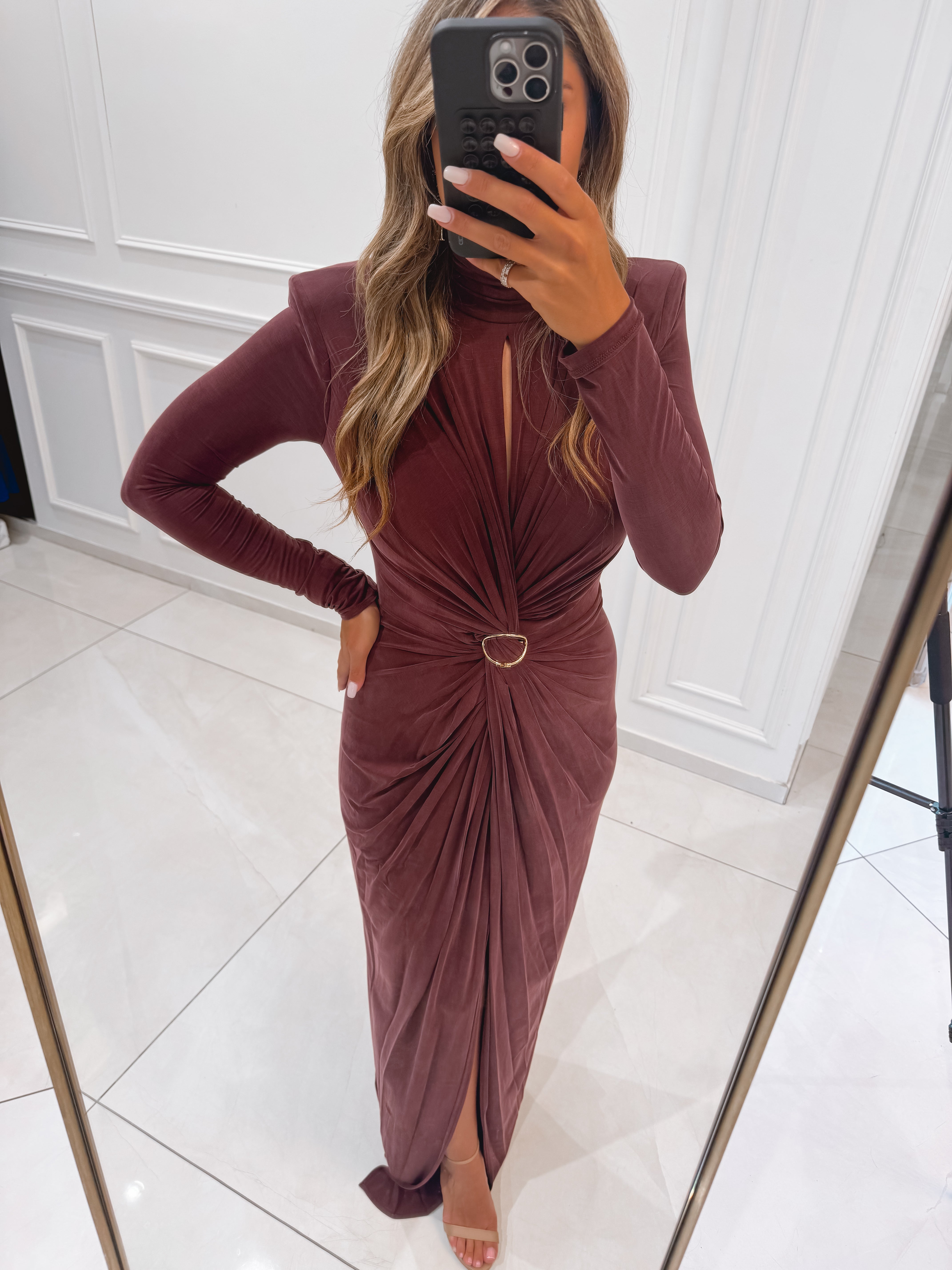 Red Carpet Dress with Sleeves
