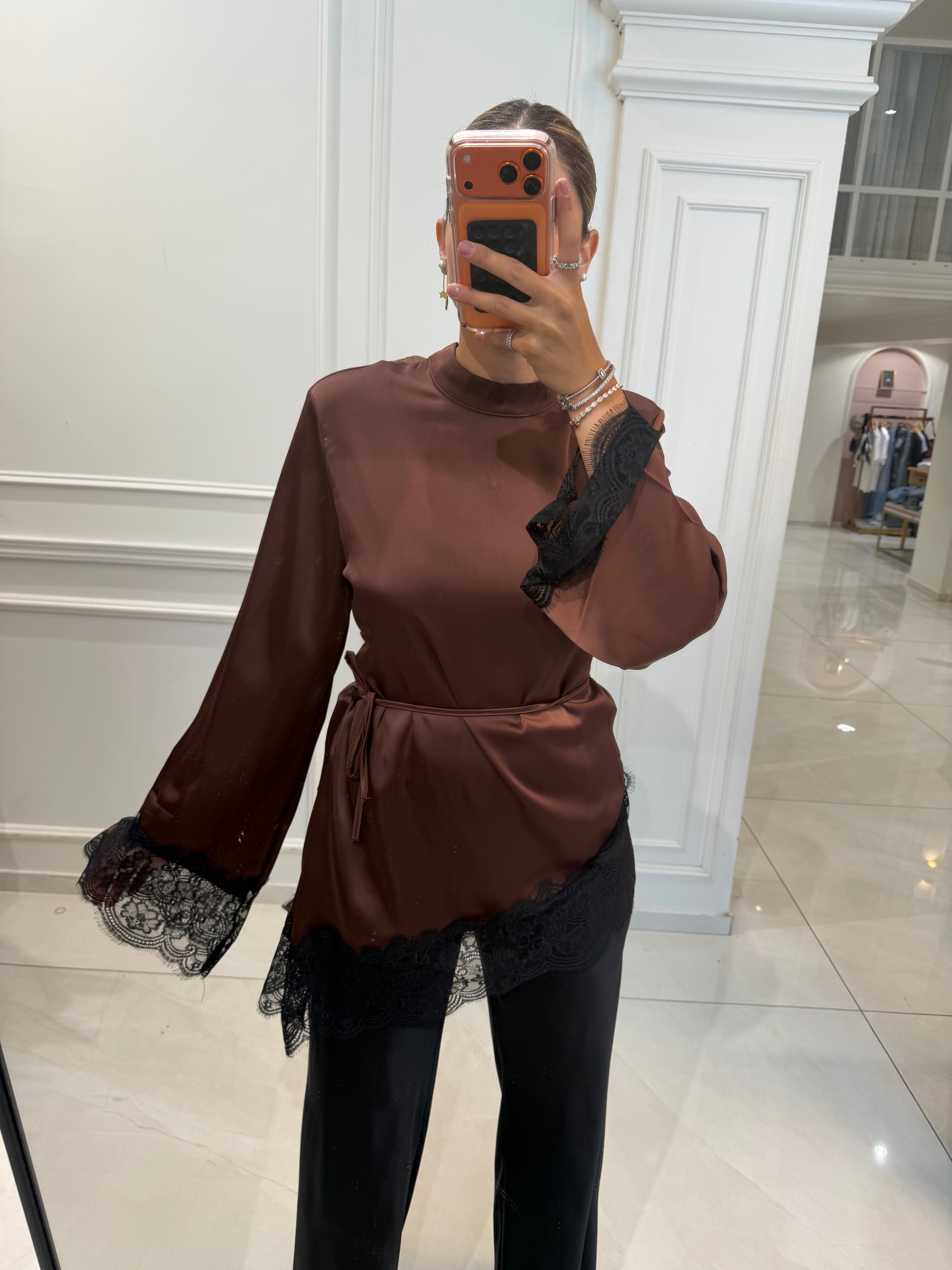 Lace and Sateen Blouse