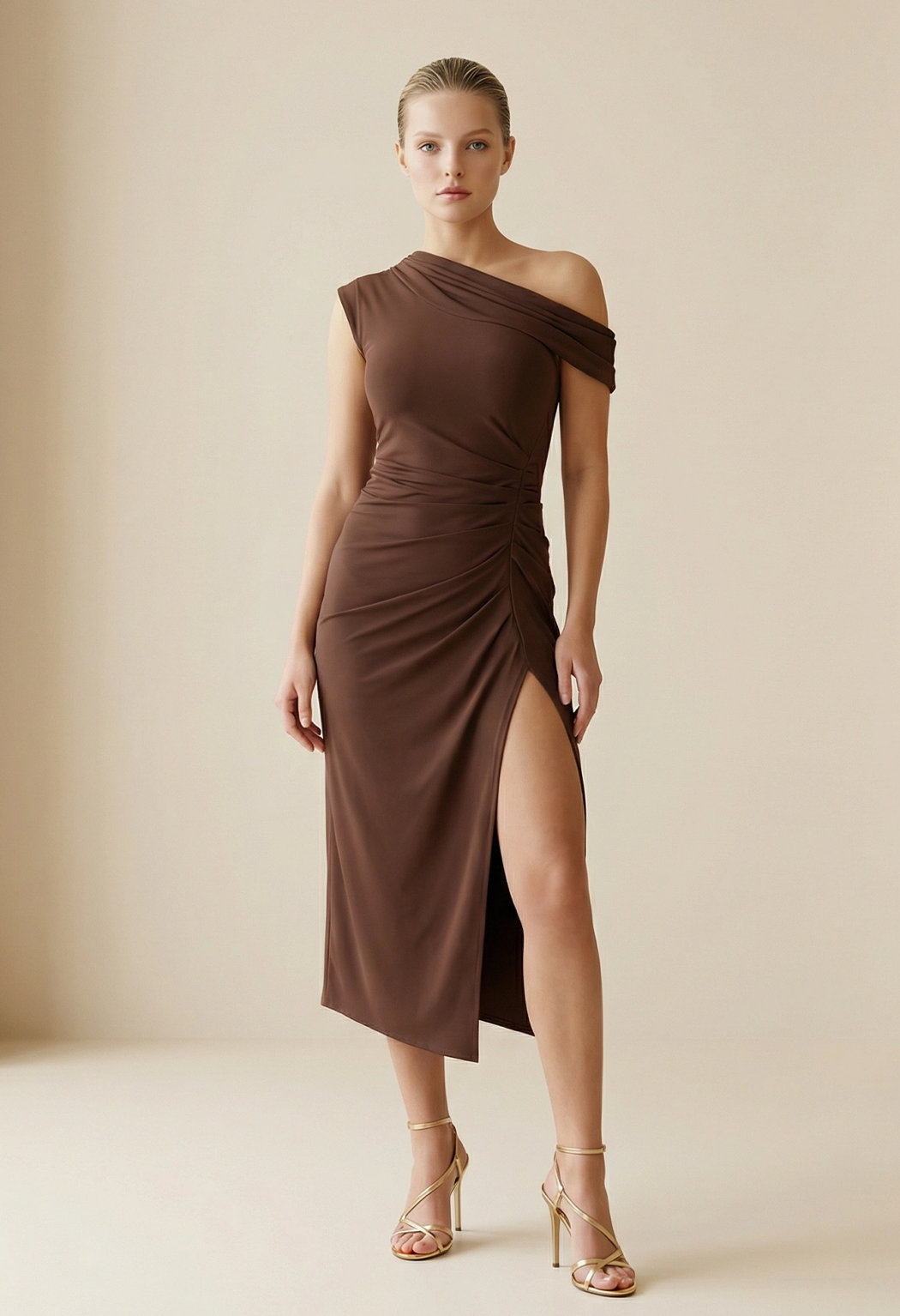 Laycra Dress with Slit