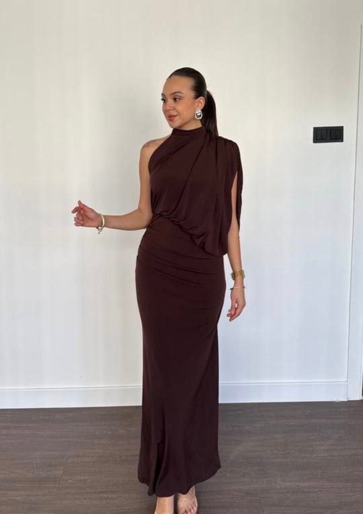 Laycra One Sleeve Dress