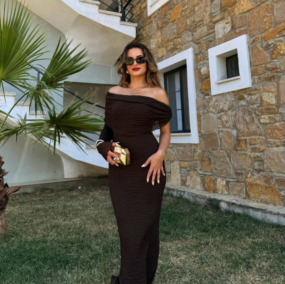 One sleeve midi Dress