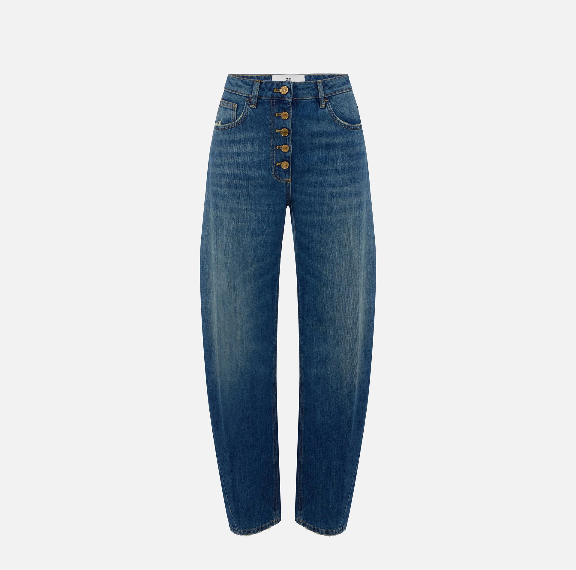 Balloon jeans with jewel buttons