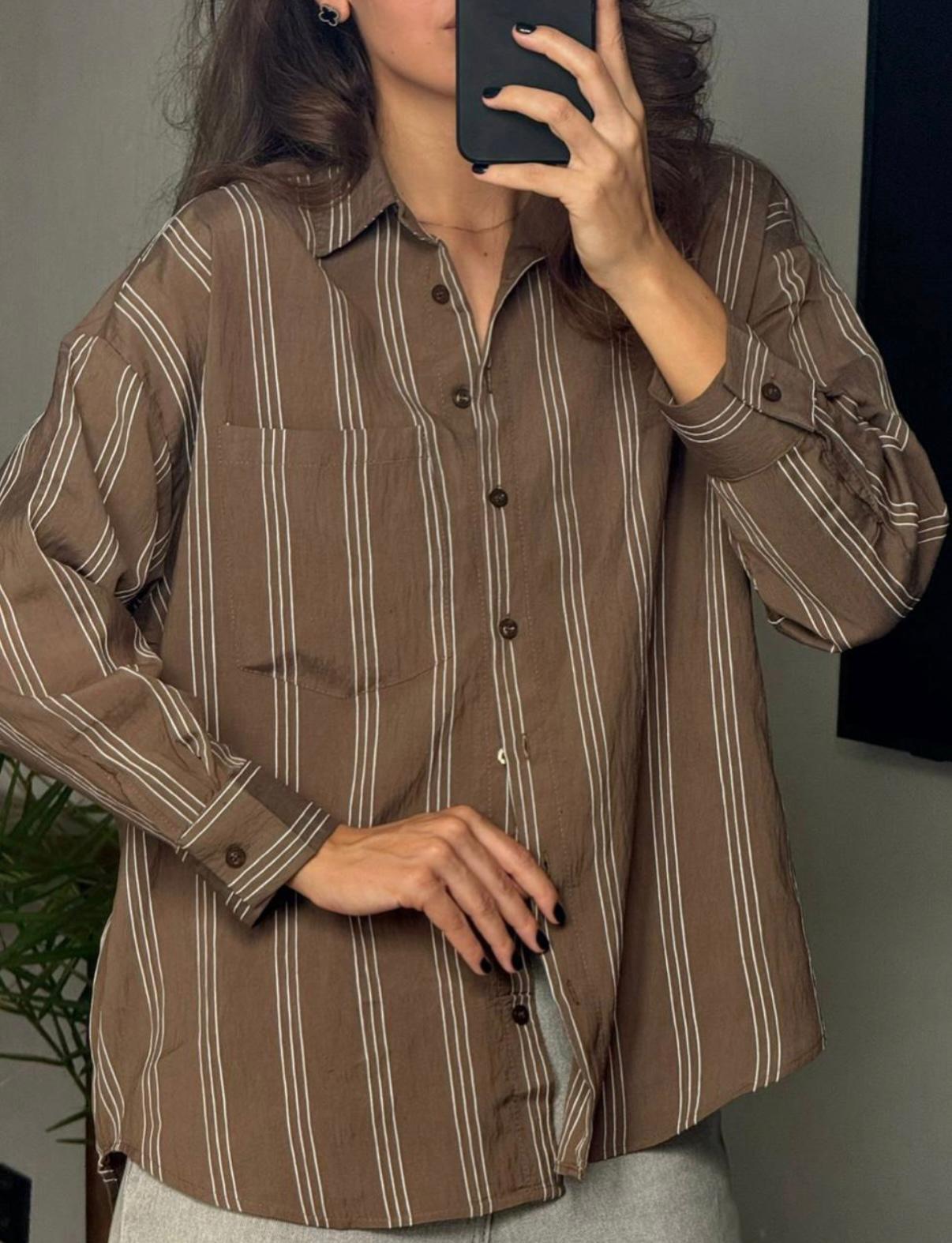 Flow shirt with stripes