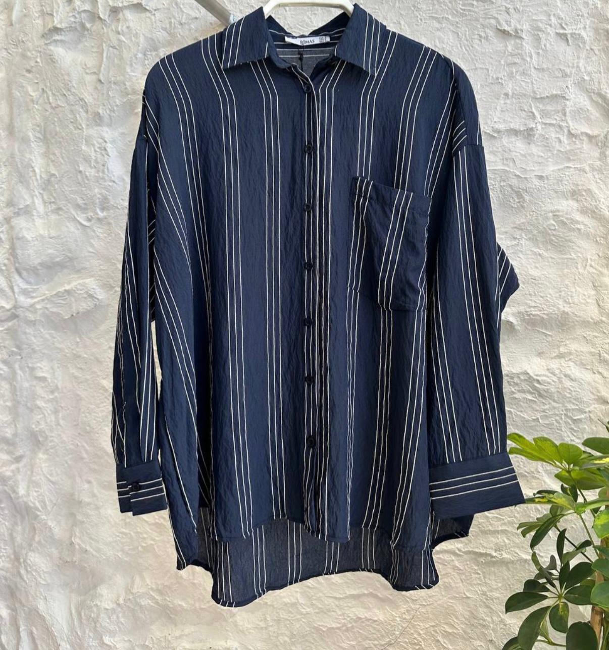 Flow shirt with stripes