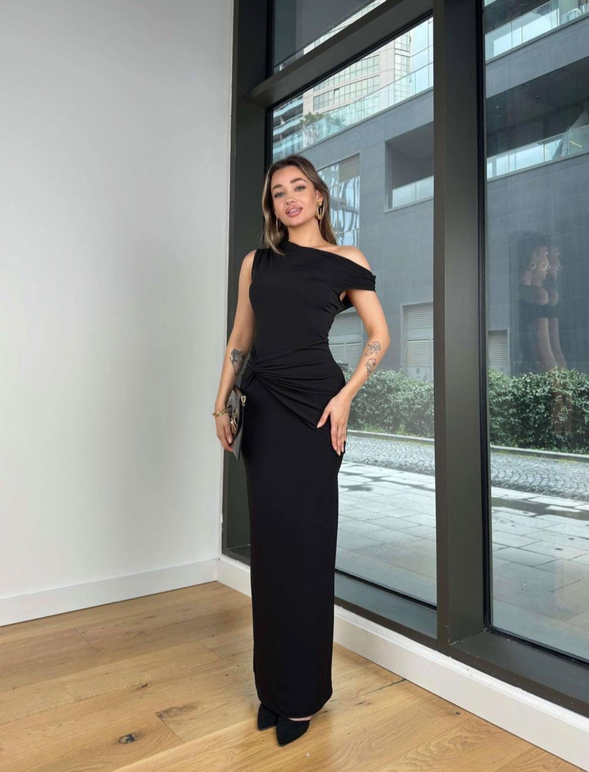 Assymetric Lycra Dress