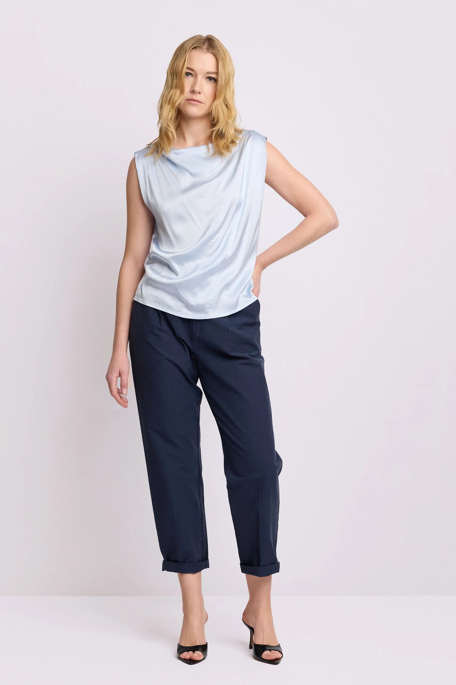 Wide shouldered blouse