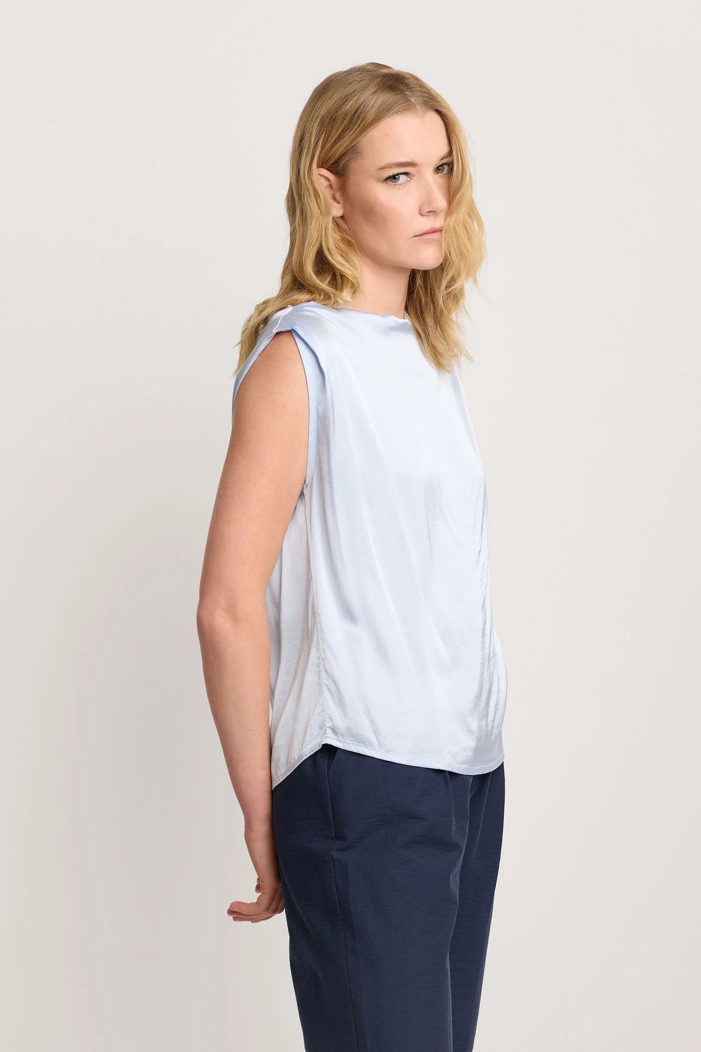 Wide shouldered blouse
